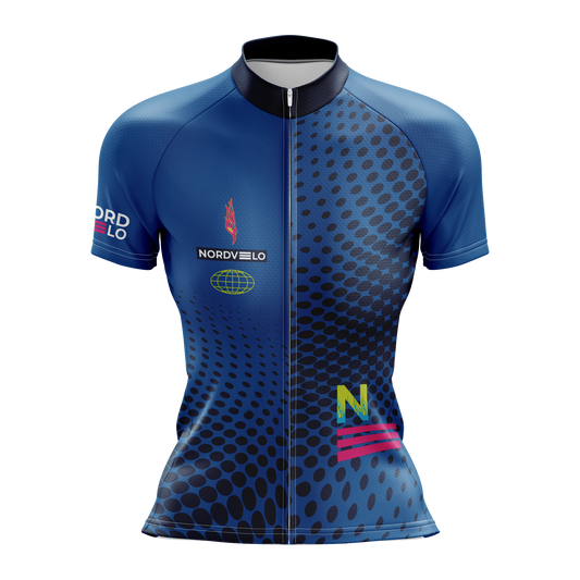 Nordvelo Halftone Women Short Sleeve Jersey - Azure front