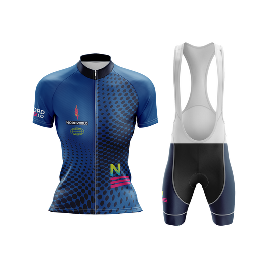 Nordvelo Halftone Women Short Sleeve Kit - Azure front