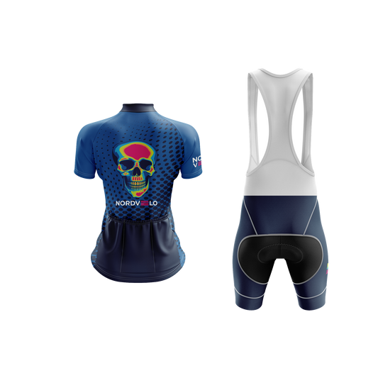 Nordvelo Halftone Women Short Sleeve Kit - Azure rear