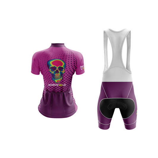 Nordvelo Halftone Women Short Sleeve Kit - Berry rear