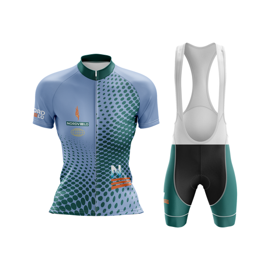 Nordvelo Halftone Women Short Sleeve Kit - Teal front