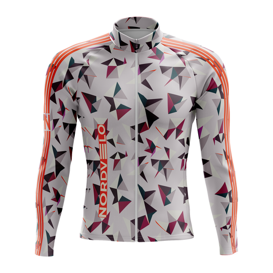 Nordvelo Kaleido Men Long Sleeve Jersey - Pewter front