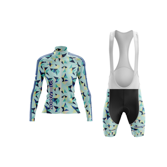 Nordvelo Kaleido Women Long Sleeve Kit - Seafoam front