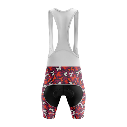 Nordvelo Modern Camo Women Bib Shorts - Oxblood rear