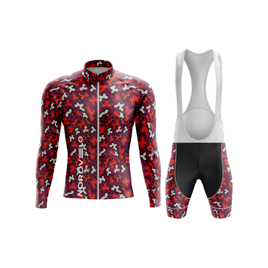 Nordvelo Modern Camo Men Long Sleeve Kit - Oxblood front