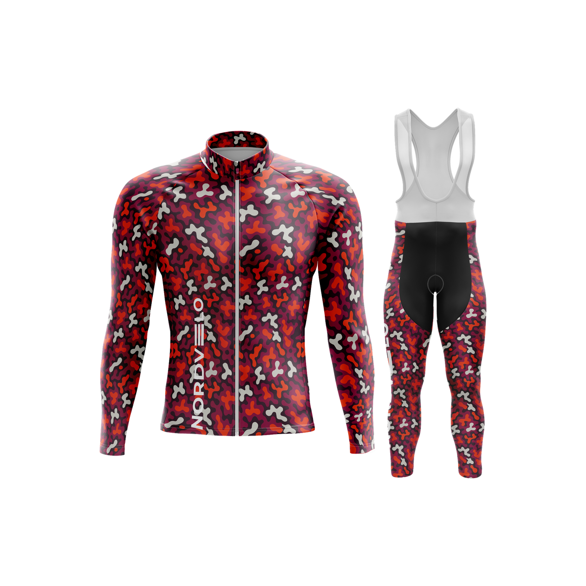 Nordvelo Modern Camo Men Long Sleeve Kit - Oxblood front
