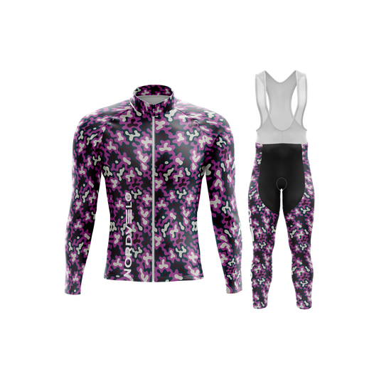 Nordvelo Modern Camo Men Long Sleeve Kit - Plum front