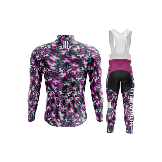 Nordvelo Modern Camo Men Long Sleeve Kit - Plum rear