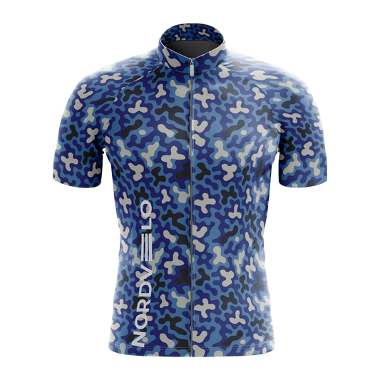 Nordvelo Modern Camo Men Short Sleeve Jersey - Cobalt front