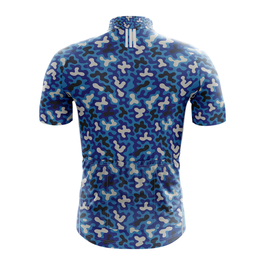 Nordvelo Modern Camo Men Short Sleeve Jersey - Cobalt rear