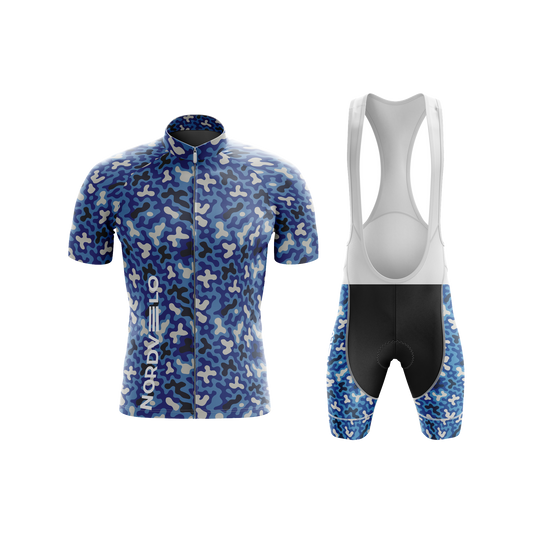 Nordvelo Modern Camo Men Short Sleeve Kit - Cobalt front