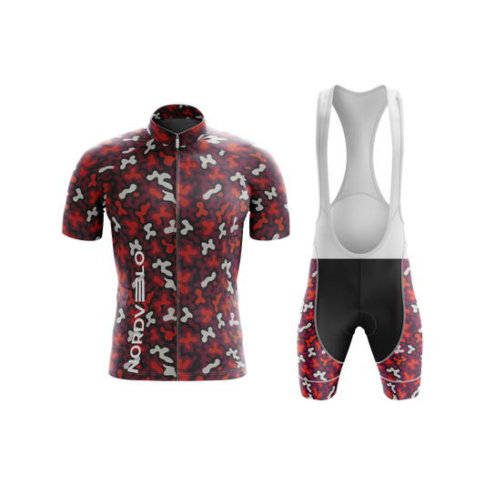 Nordvelo Modern Camo Men Short Sleeve Kit - Oxblood front