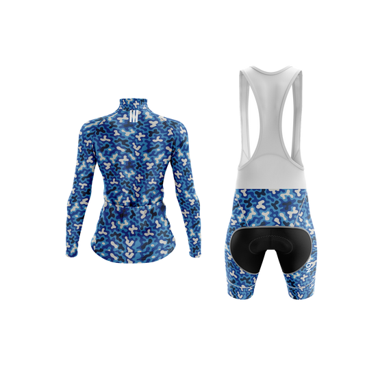 Nordvelo Modern Camo Women Long Sleeve Kit - Cobalt rear