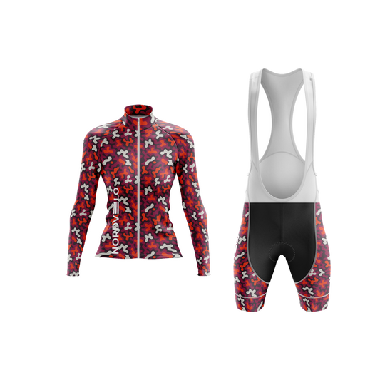 Nordvelo Modern Camo Women Long Sleeve Kit - Oxblood front