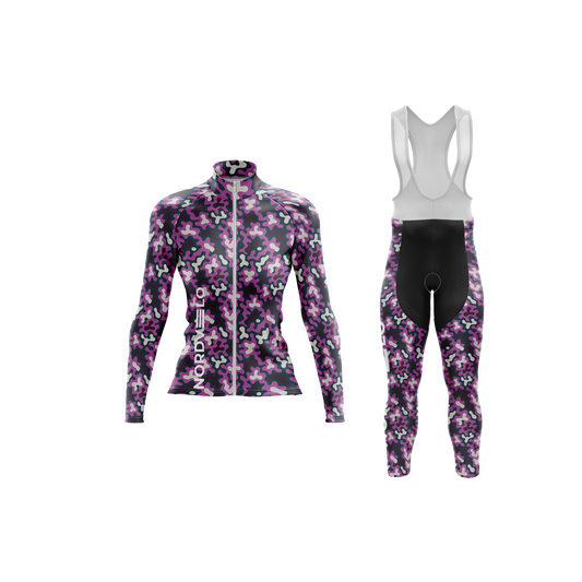 Nordvelo Modern Camo Women Long Sleeve Kit - Plum front