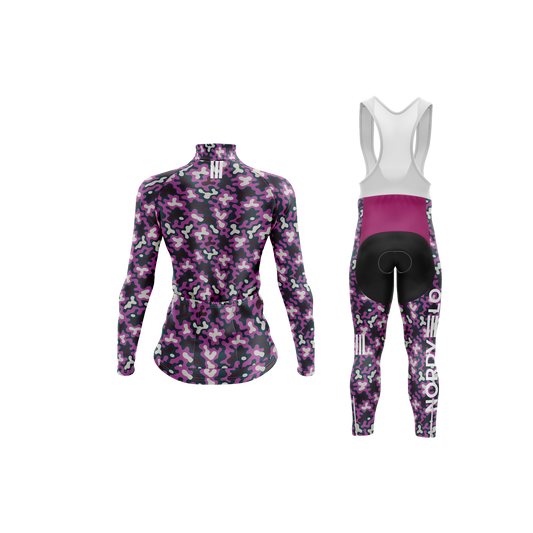 Nordvelo Modern Camo Women Long Sleeve Kit - Plum rear