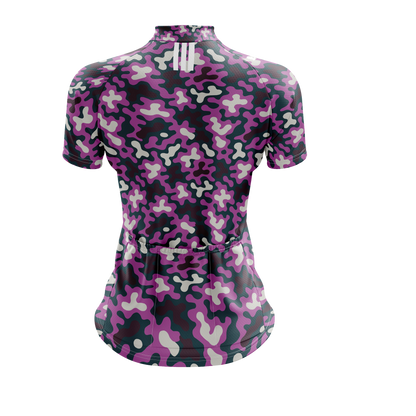 Nordvelo Modern Camo Women Short Sleeve Jersey - Plum rear