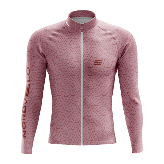 Nordvelo Mountain Men Long Sleeve Jersey - Rosewood front