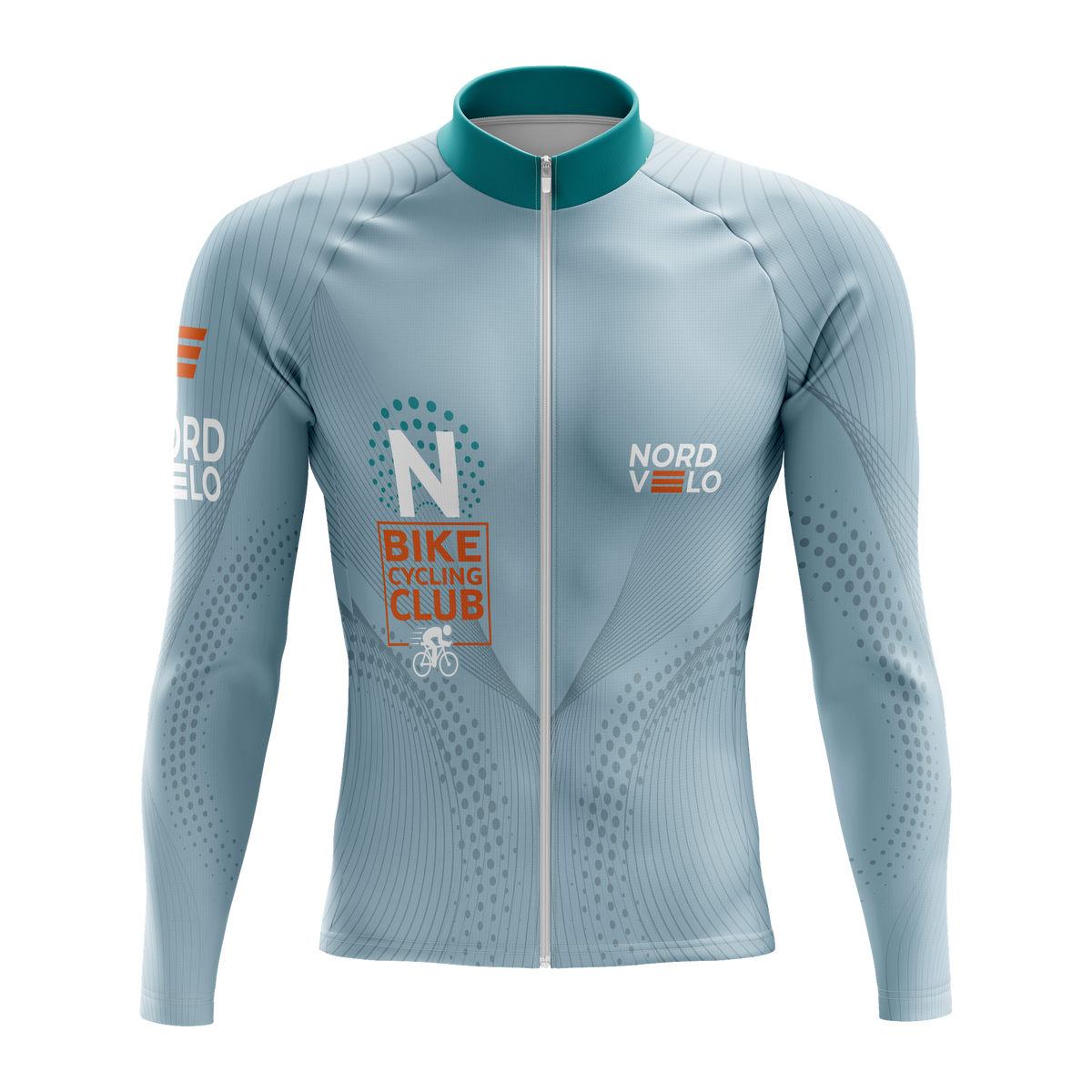 Nordvelo Peloton Men Long Sleeve Jersey - Dove front