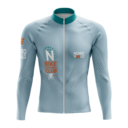 Nordvelo Peloton Men Long Sleeve Jersey - Dove front