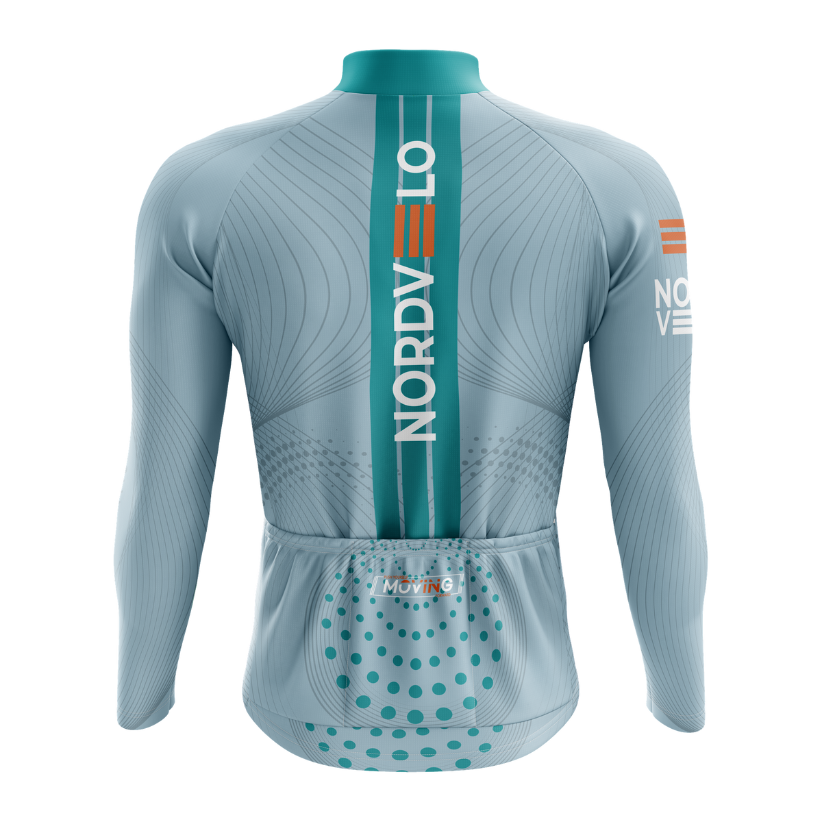 Nordvelo Peloton Men Long Sleeve Jersey - Dove rear
