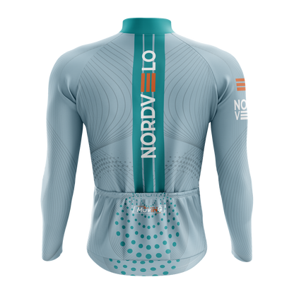 Nordvelo Peloton Men Long Sleeve Jersey - Dove rear