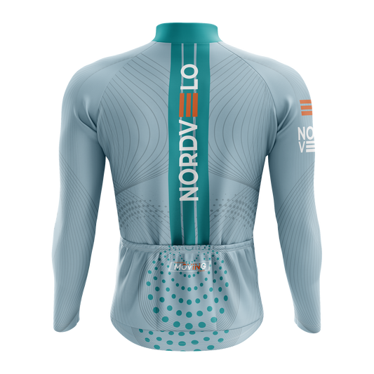 Nordvelo Peloton Men Long Sleeve Jersey - Dove rear