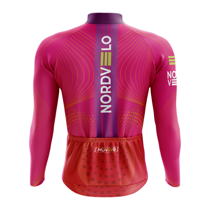 Nordvelo Peloton Men Long Sleeve Jersey - Fuchsia rear