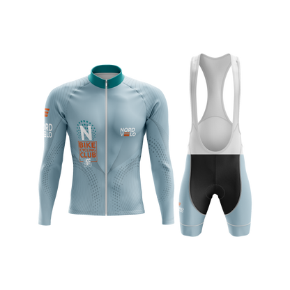 Nordvelo Peloton Men Long Sleeve Kit - Dove front
