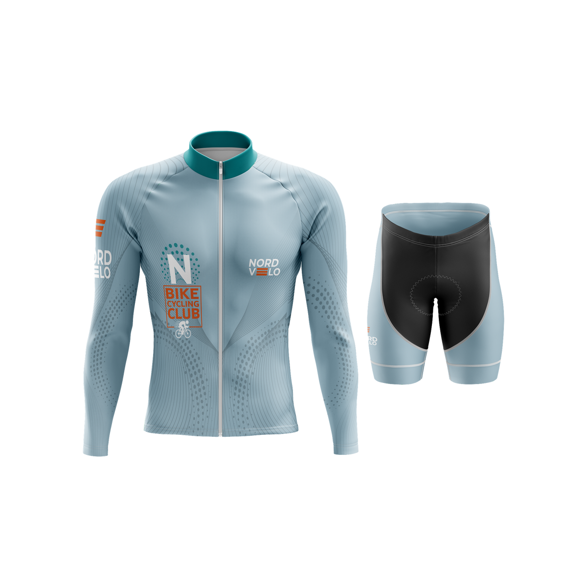 Nordvelo Peloton Men Long Sleeve Kit - Dove front