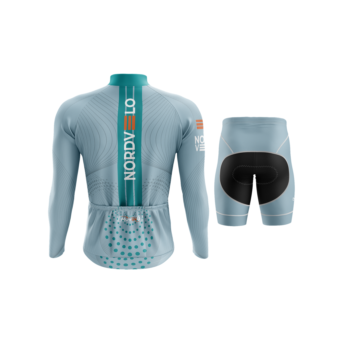 Nordvelo Peloton Men Long Sleeve Kit - Dove rear