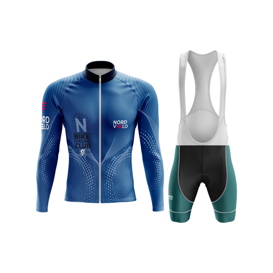 Nordvelo Peloton Men Long Sleeve Kit - Obsidian front