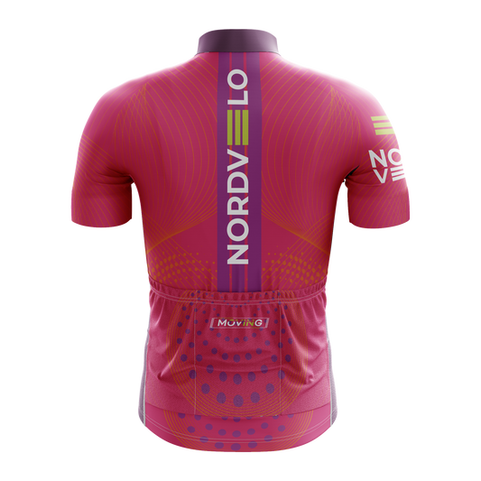 Nordvelo Peloton Men Short Sleeve Jersey - Fuchsia rear