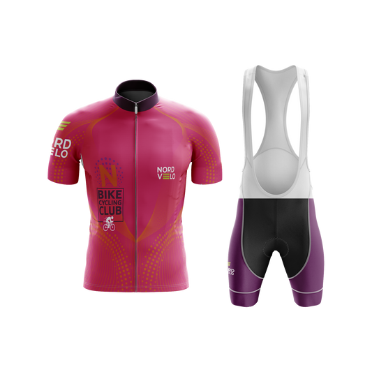 Nordvelo Peloton Men Short Sleeve Kit - Fuchsia front