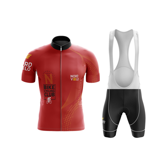 Nordvelo Peloton Men Short Sleeve Kit - Scarlet front