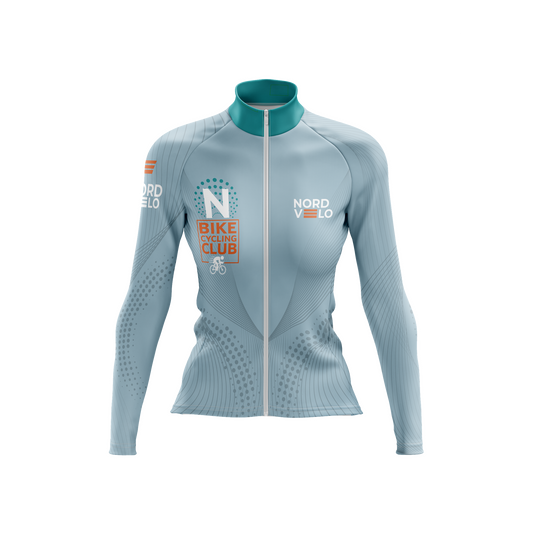 Nordvelo Peloton Women Long Sleeve Jersey - Dove front