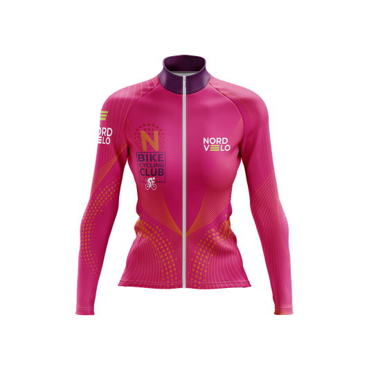 Nordvelo Peloton Women Long Sleeve Jersey - Fuchsia front