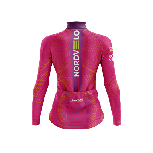 Nordvelo Peloton Women Long Sleeve Jersey - Fuchsia rear