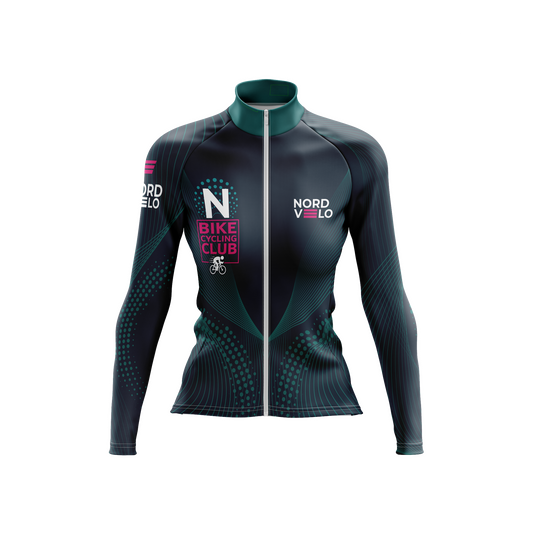Nordvelo Peloton Women Long Sleeve Jersey - Obsidian front