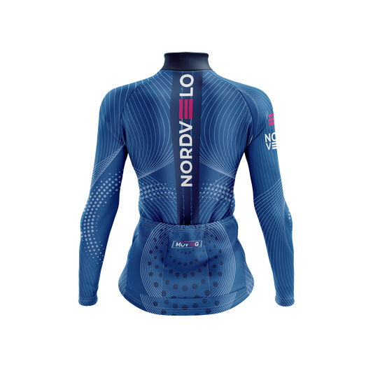 Nordvelo Peloton Women Long Sleeve Jersey - Royal rear