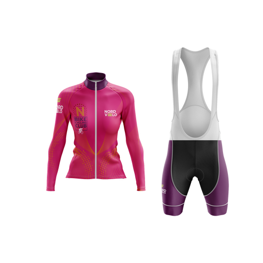 Nordvelo Peloton Women Long Sleeve Kit - Fuchsia front
