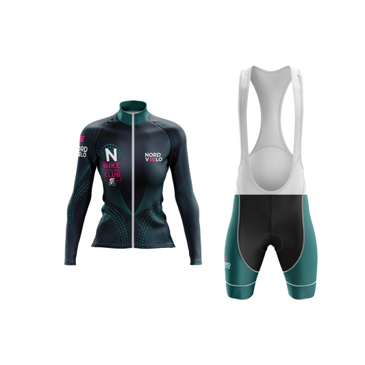 Nordvelo Peloton Women Long Sleeve Kit - Obsidian front