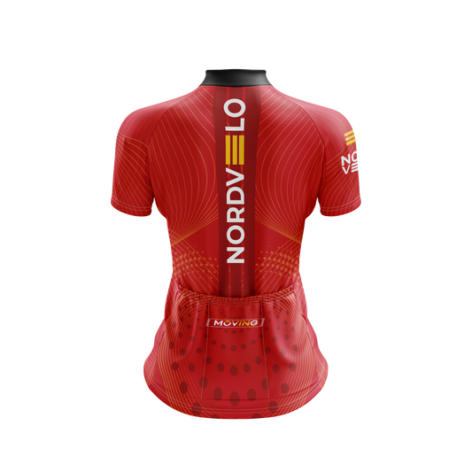 Nordvelo Peloton Women Short Sleeve Jersey - Scarlet rear