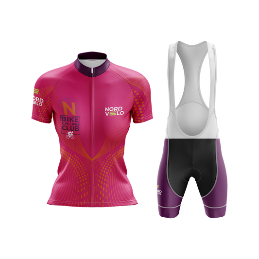 Nordvelo Peloton Women Short Sleeve Kit - Fuchsia front