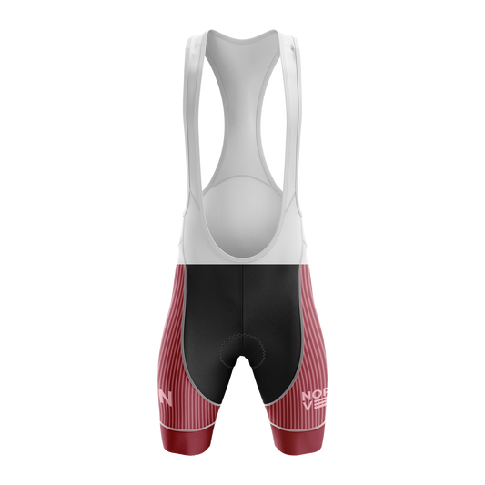 Nordvelo Pinstripe Women Bib Shorts - Claret front