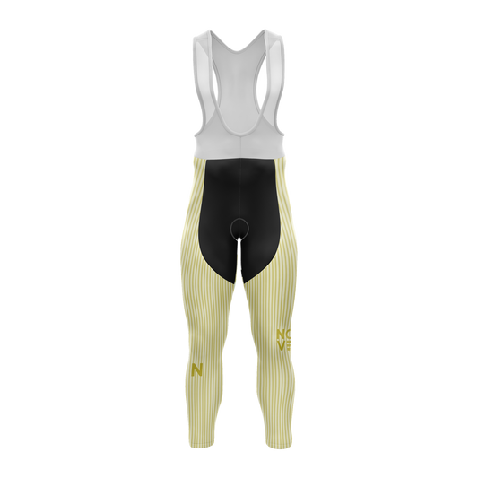Nordvelo Pinstripe Women Bib Tights - Butter front