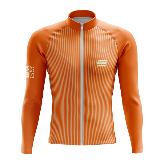 Nordvelo Pinstripe Men Long Sleeve Jersey - Ember front