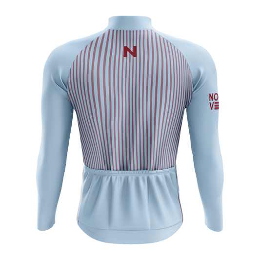 Nordvelo Pinstripe Men Long Sleeve Jersey - Sky rear