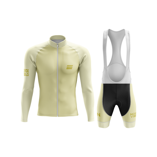 Nordvelo Pinstripe Men Long Sleeve Kit - Butter front