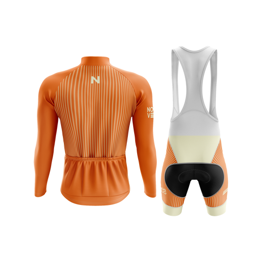 Nordvelo Pinstripe Men Long Sleeve Kit - Ember rear